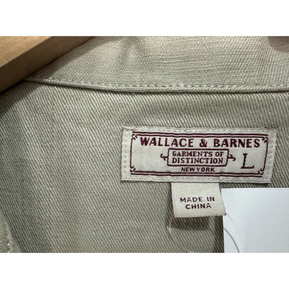 Wallace & Barnes Military Shirt Jacket size Large color ivory - Picture 2 of 6